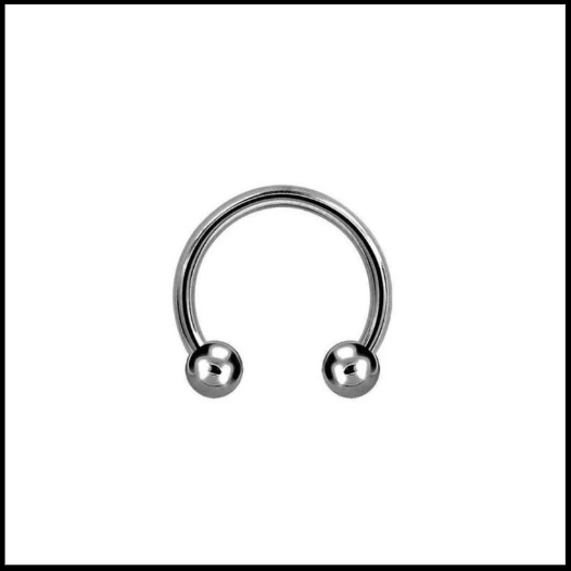 Open ring with balls on the end