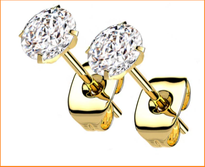 Faux diamond studs