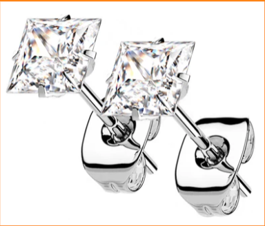 Faux diamond studs